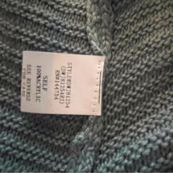 Davi & Dani Teal Open-Knit Beach Cover-Up - Picture 10 of 10